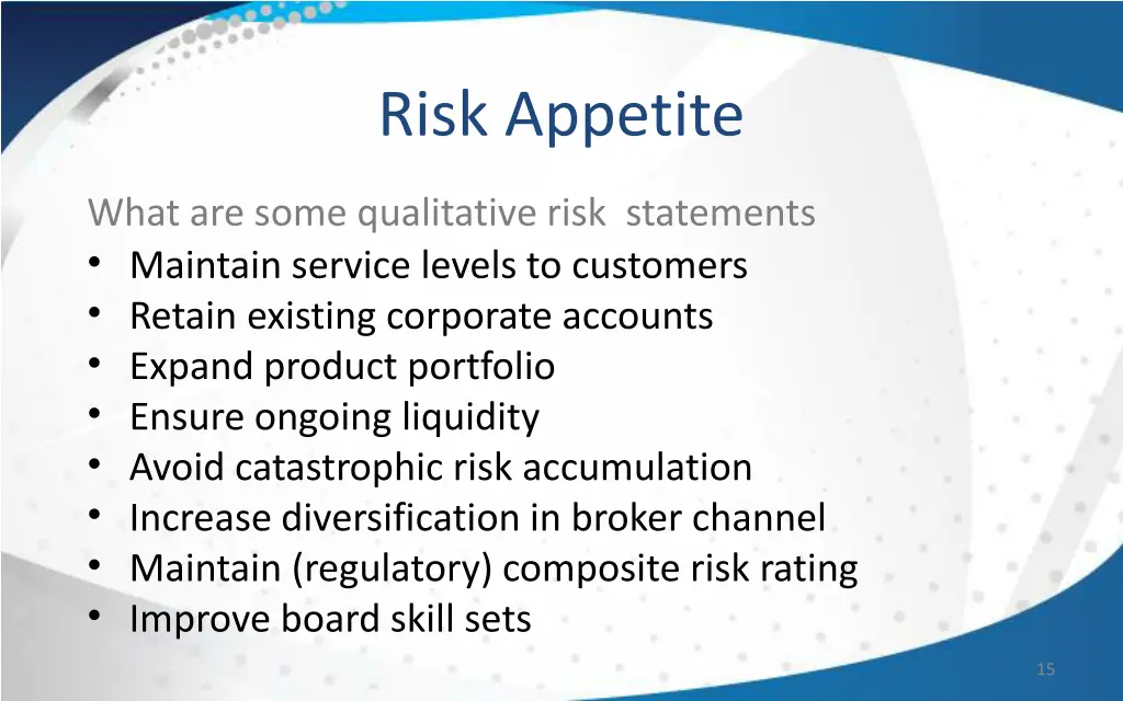 risk appetite 6