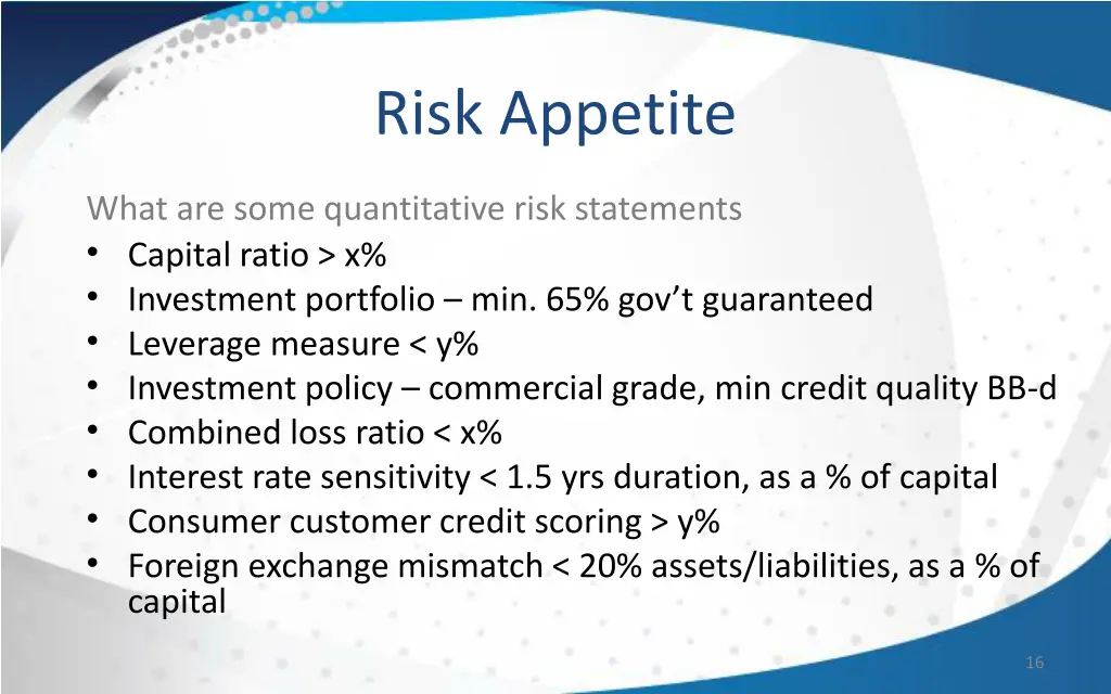 risk appetite 7