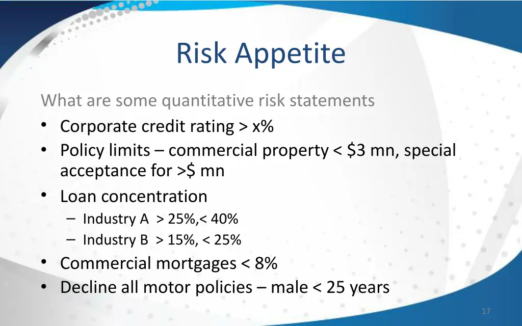 risk appetite 8