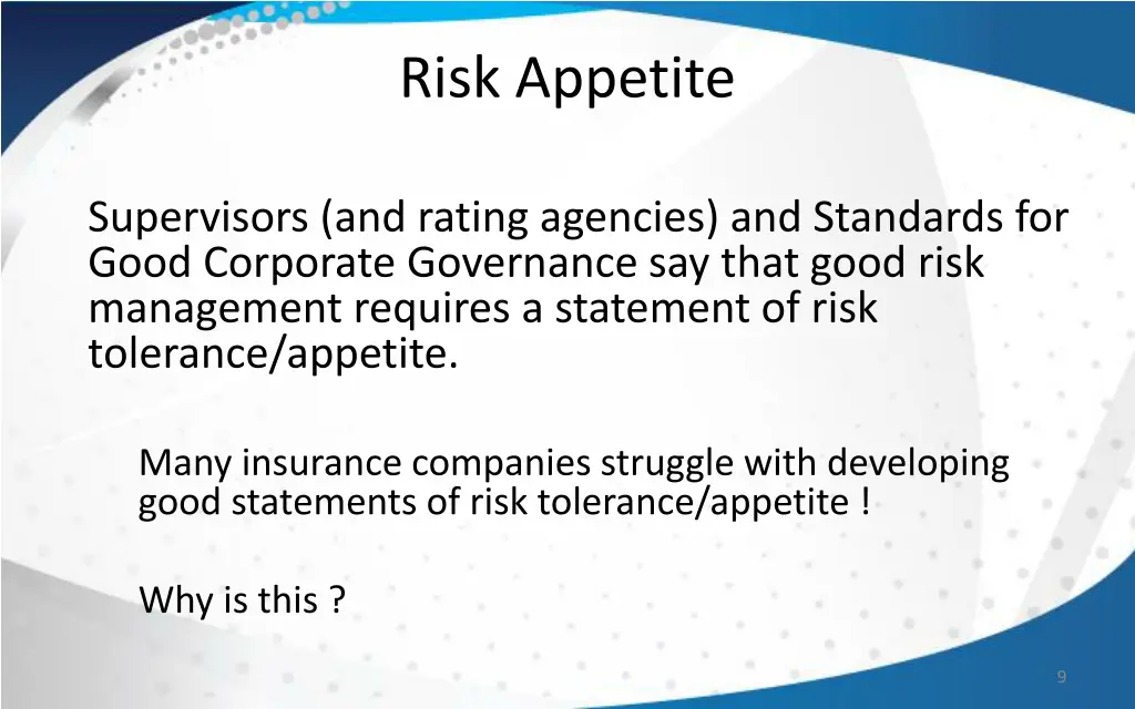 risk appetite