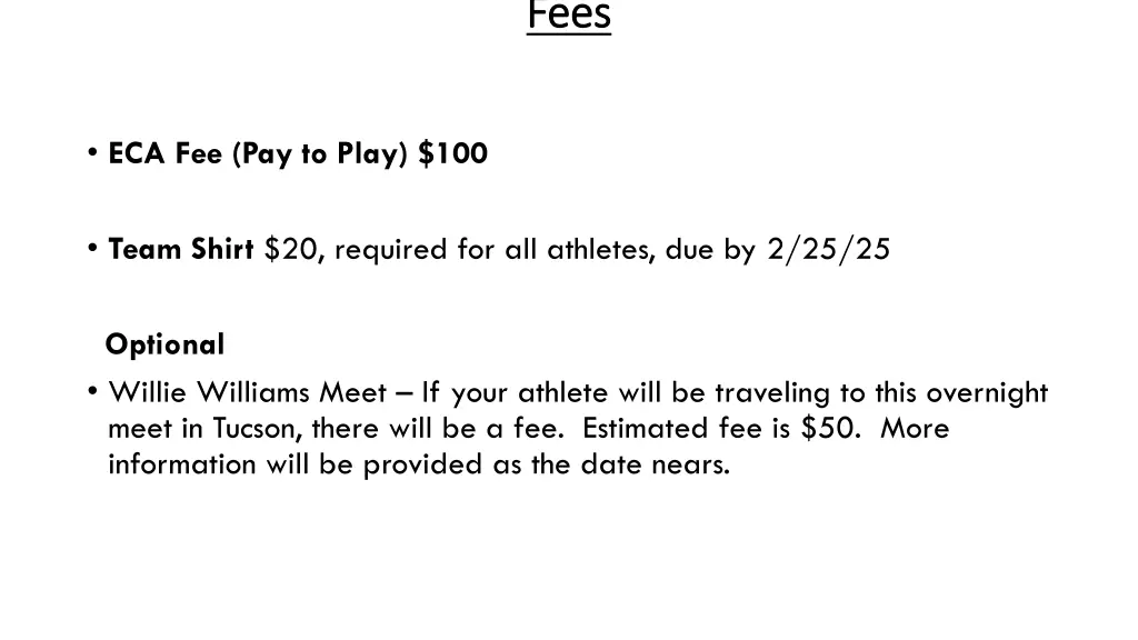 fees fees