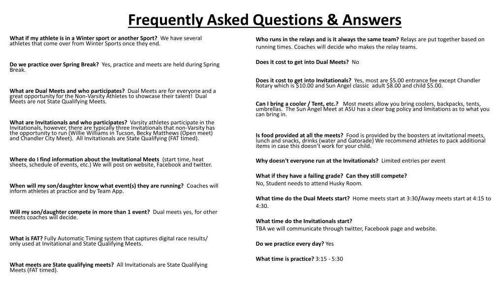 frequently asked questions answers