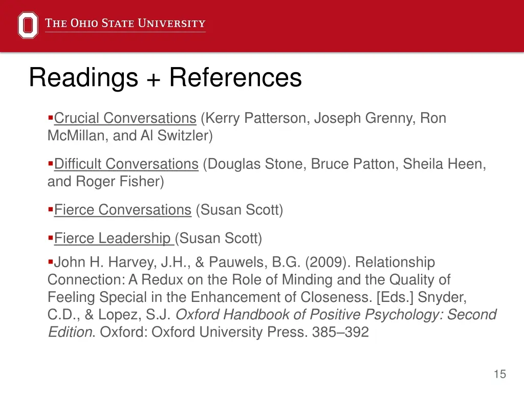 readings references