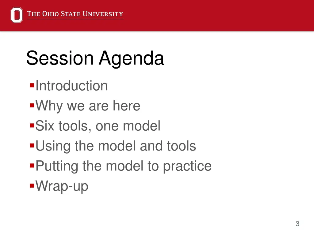 session agenda
