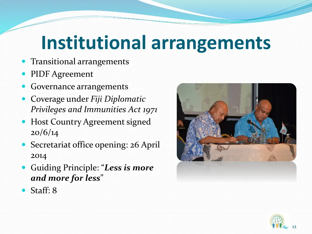 institutional arrangements transitional