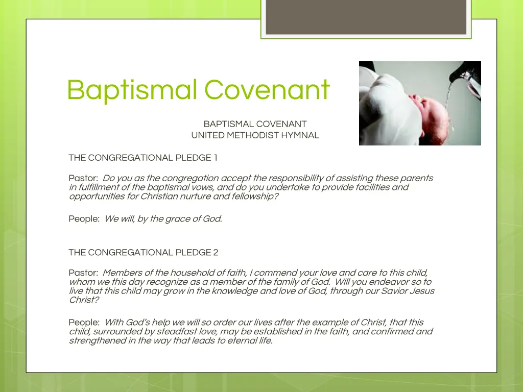 baptismal covenant