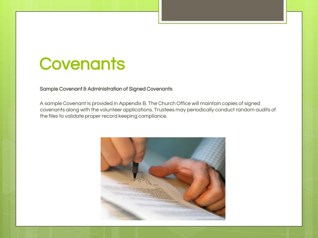 covenants covenants