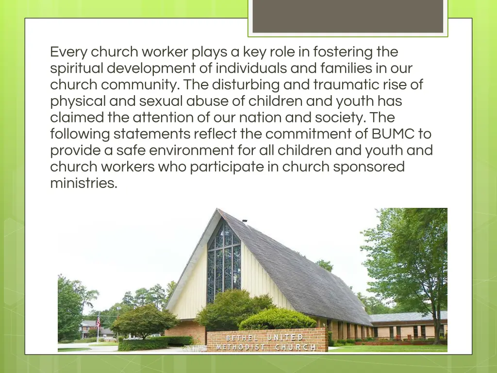 every church worker plays a key role in fostering