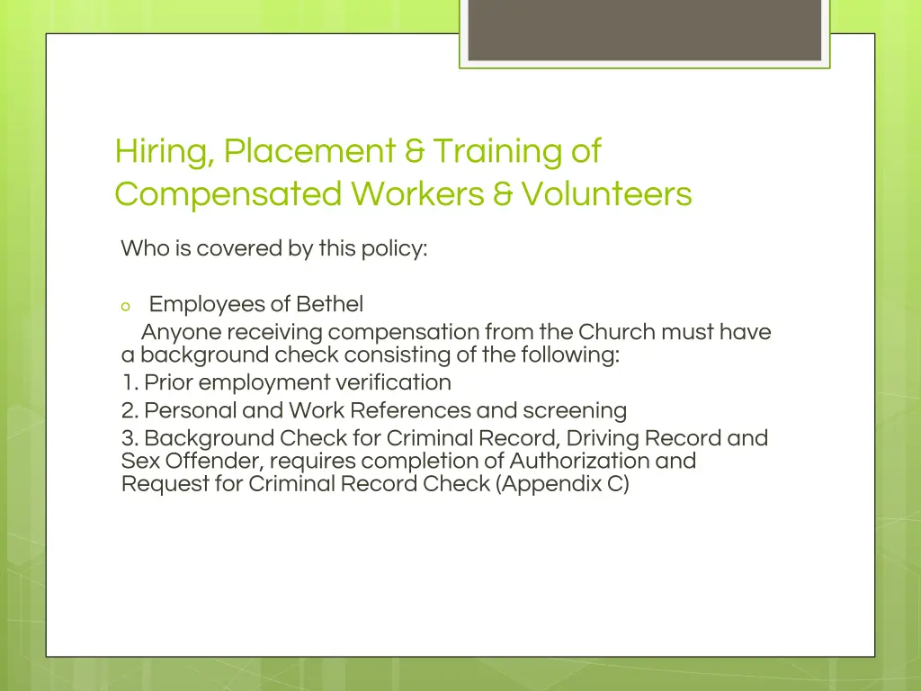 hiring placement training of compensated workers