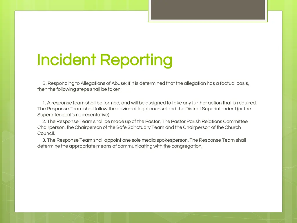 incident reporting incident reporting 2