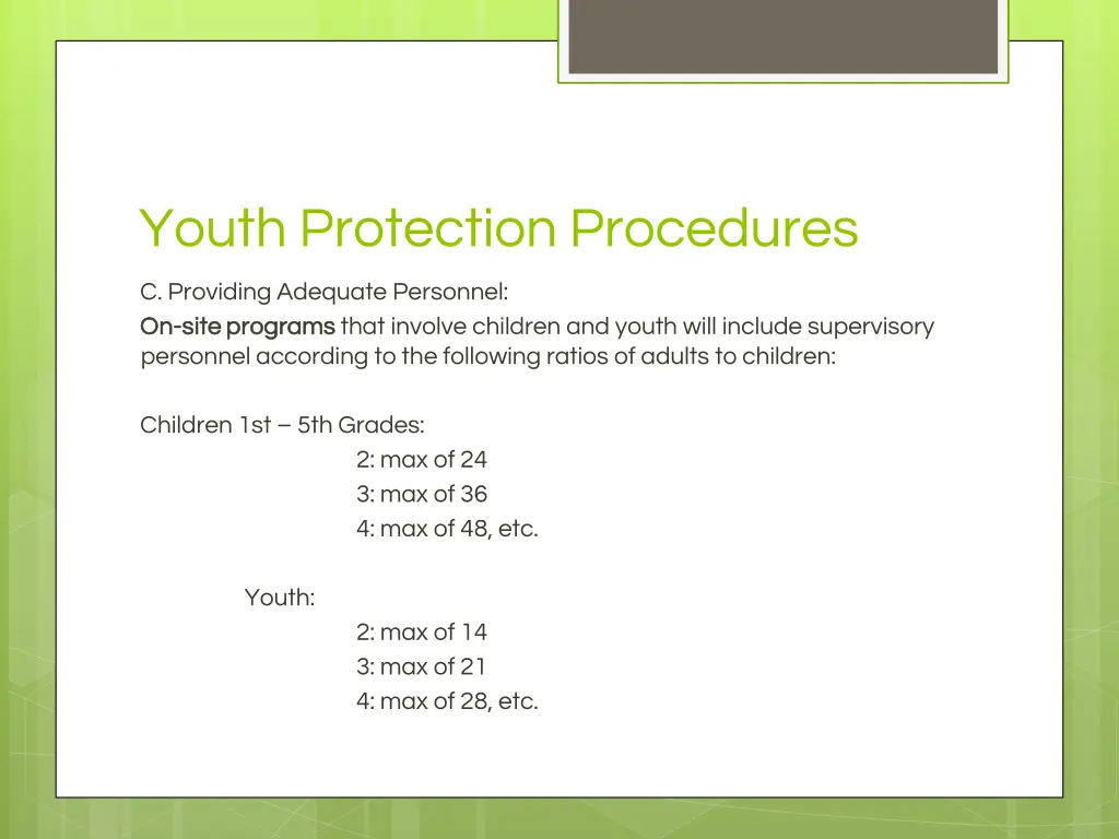 youth protection procedures 8