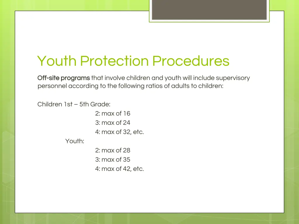 youth protection procedures 9