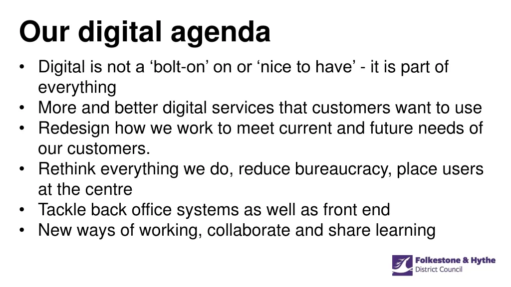 our digital agenda digital is not a bolt