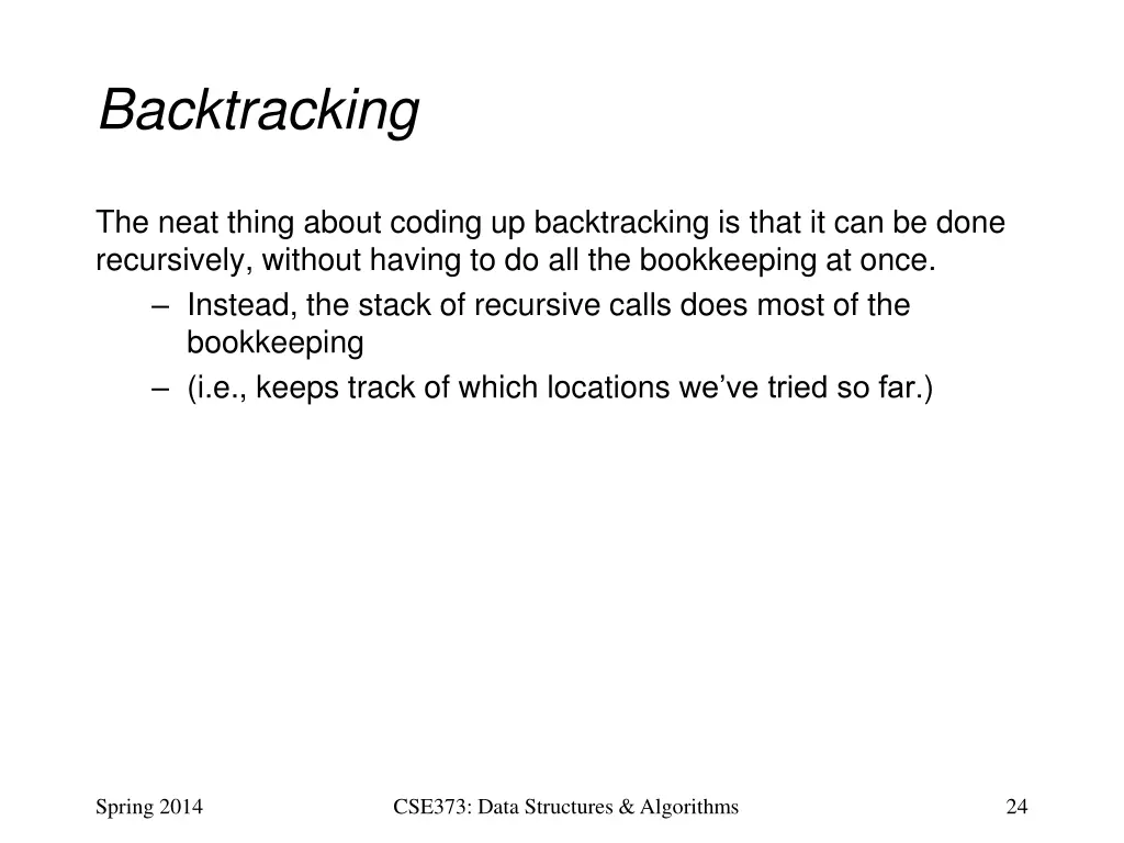backtracking 3