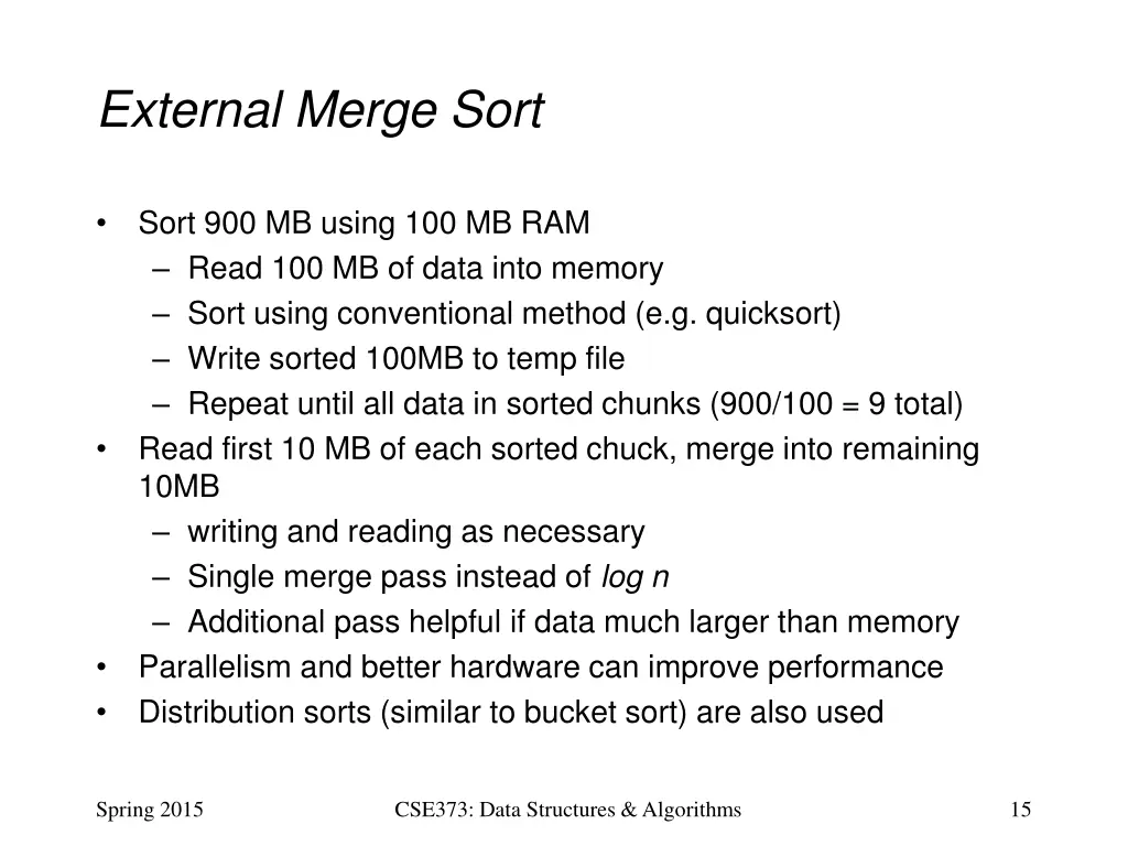 external merge sort