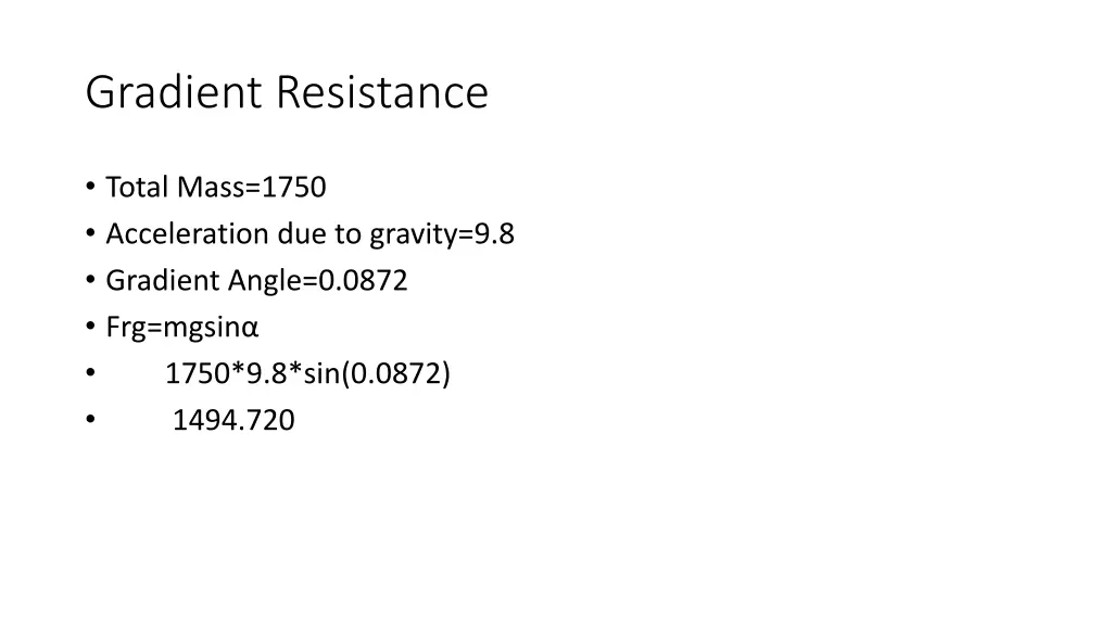 gradient resistance
