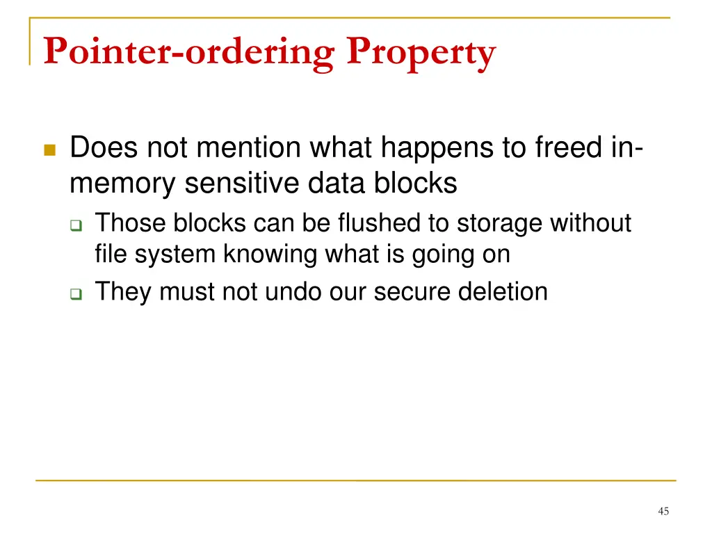 pointer ordering property 4