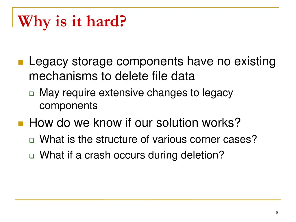 why is it hard 1