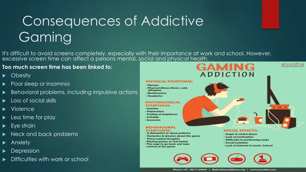 consequences of addictive gaming