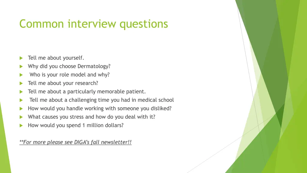 common interview questions