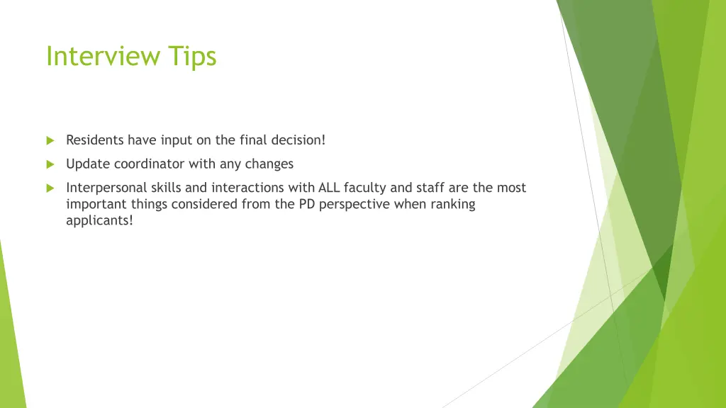 interview tips