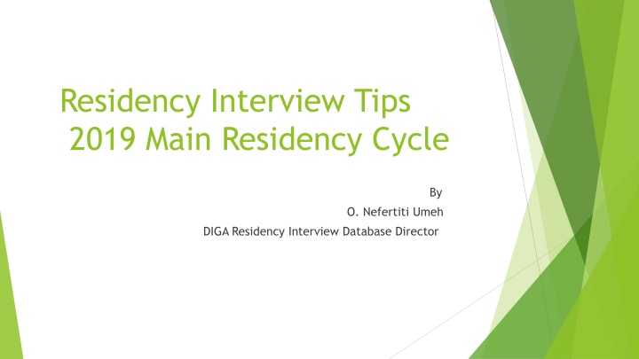 residency interview tips 2019 main residency cycle