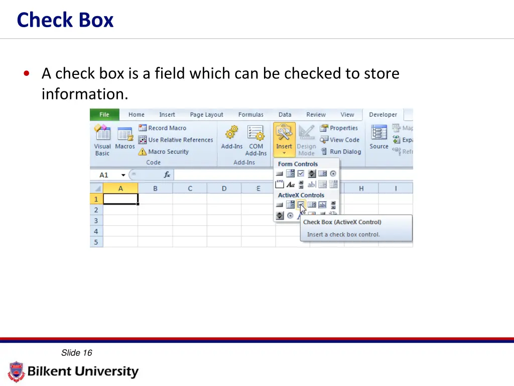 check box
