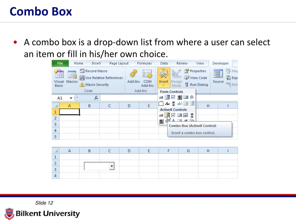 combo box