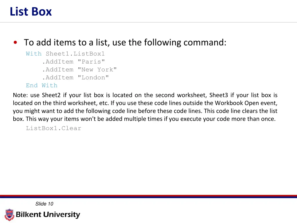 list box 1