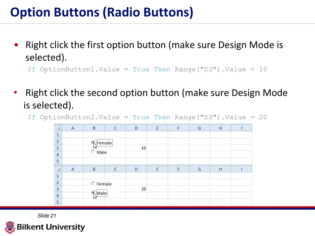 option buttons radio buttons 2