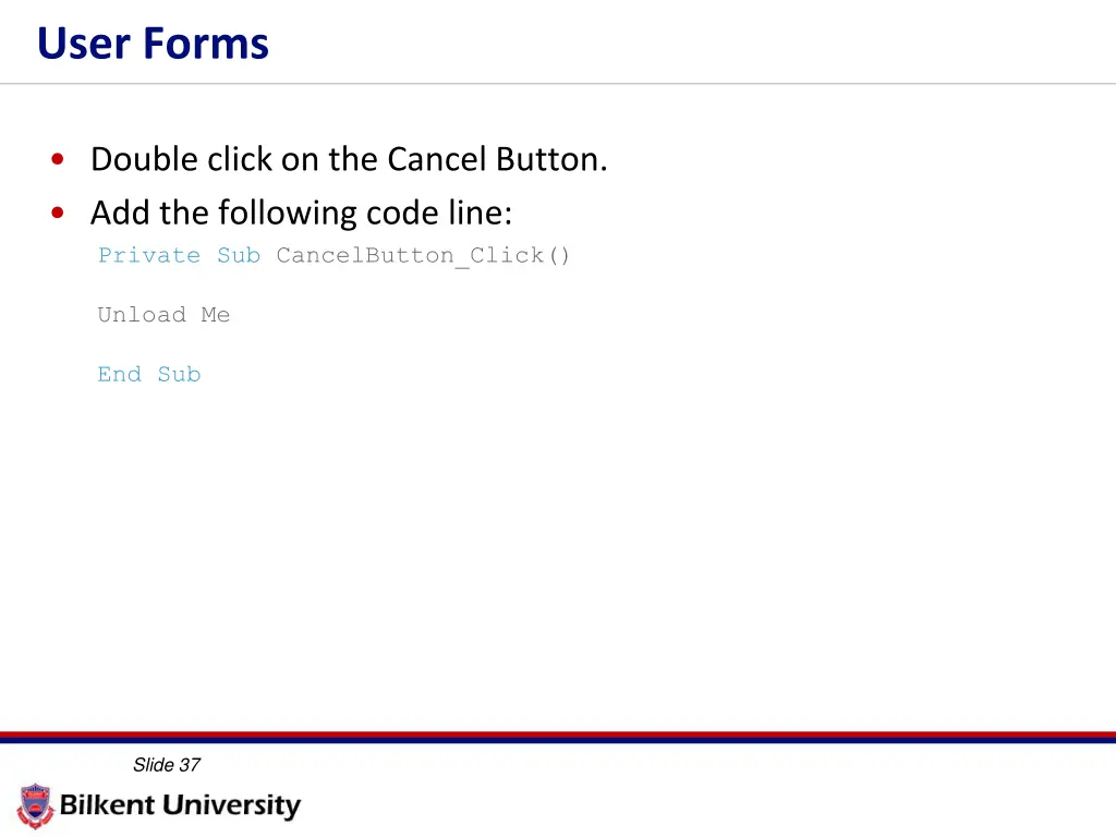 user forms 11