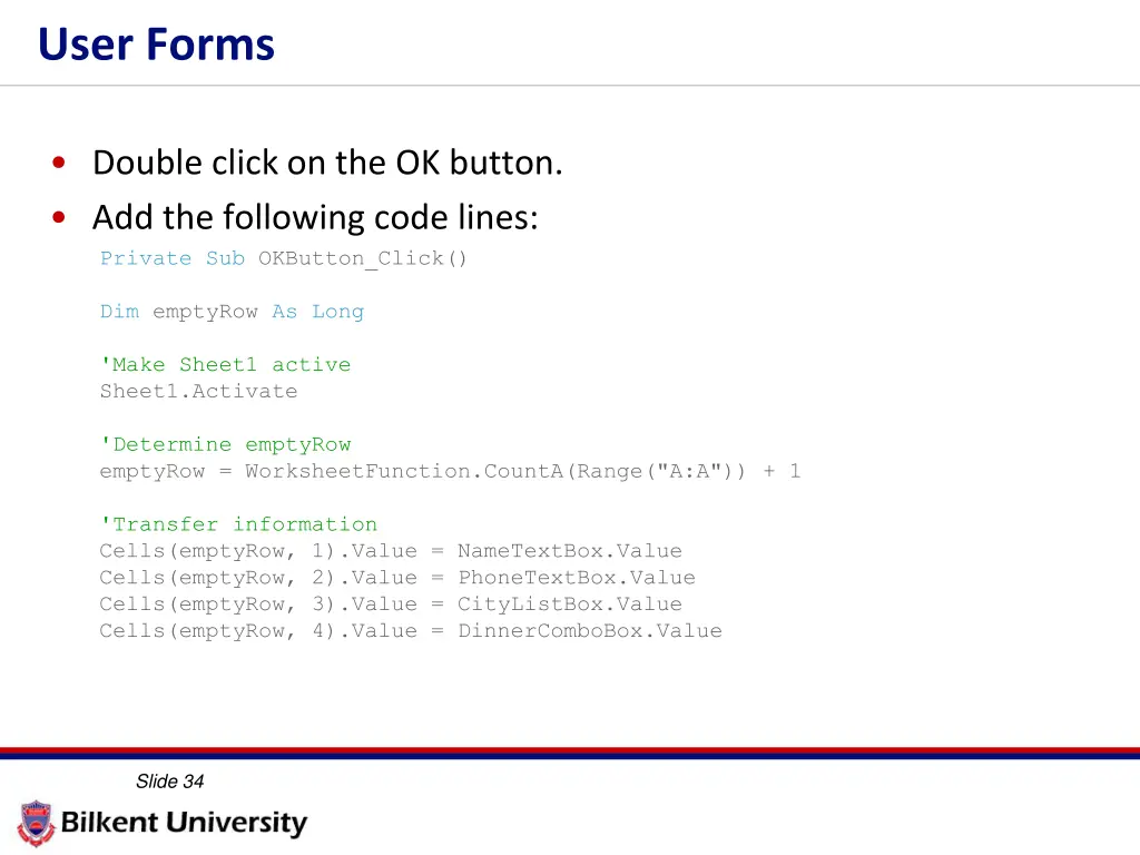 user forms 8