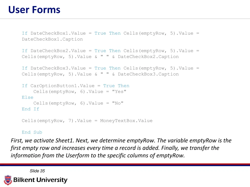 user forms 9