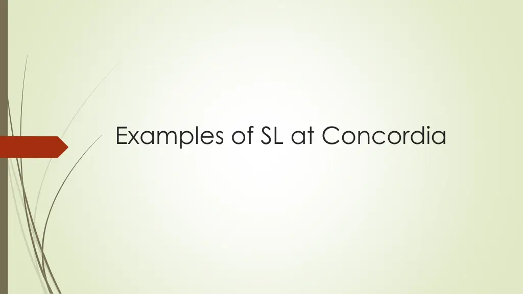 examples of sl at concordia