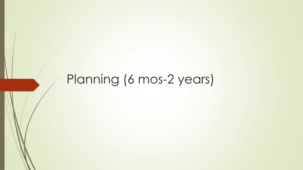 planning 6 mos 2 years