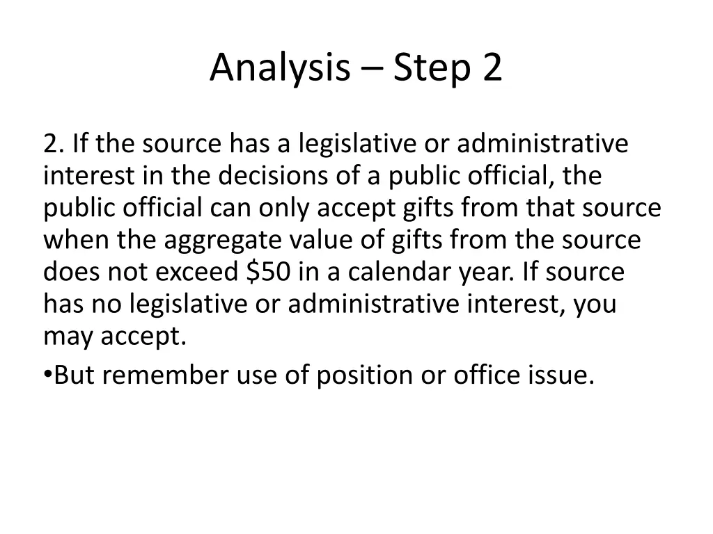 analysis step 2