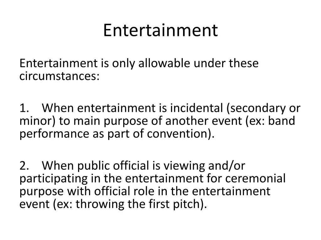 entertainment