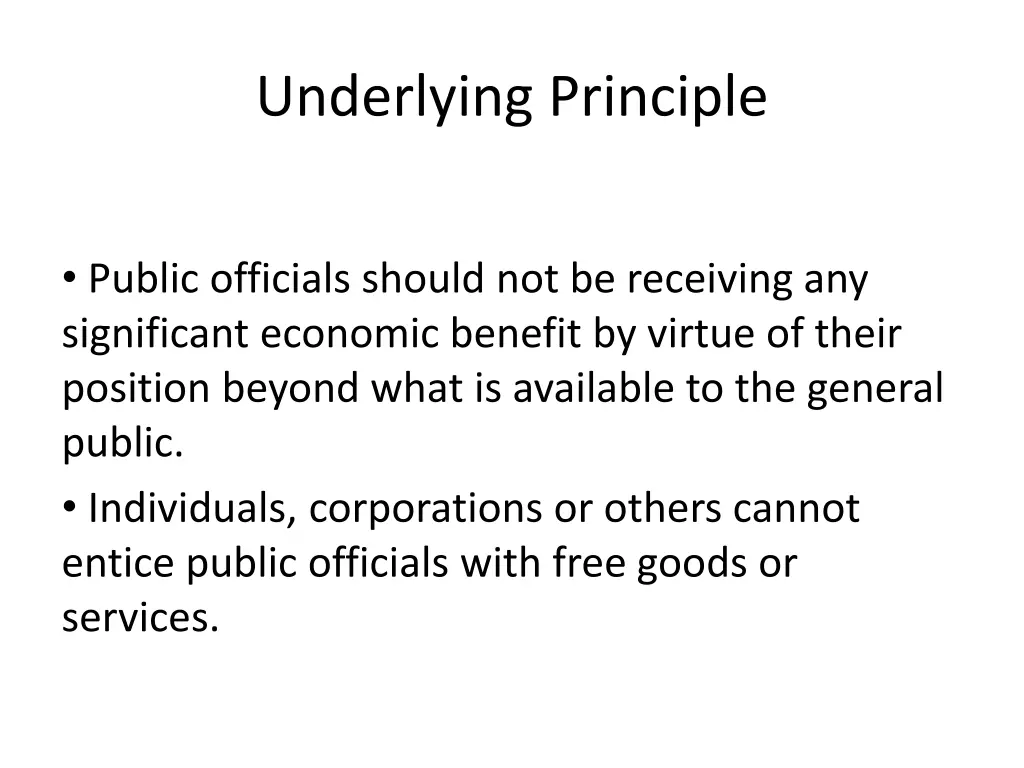 underlying principle