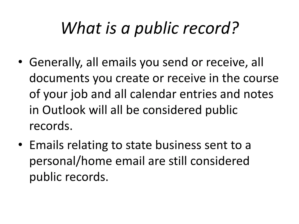 what is a public record 1