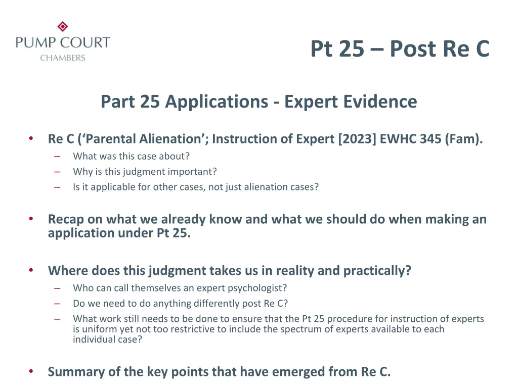 pt 25 post re c
