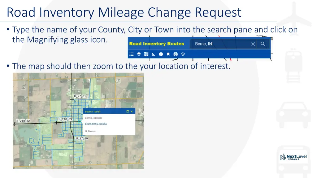 road inventory mileage change request 3