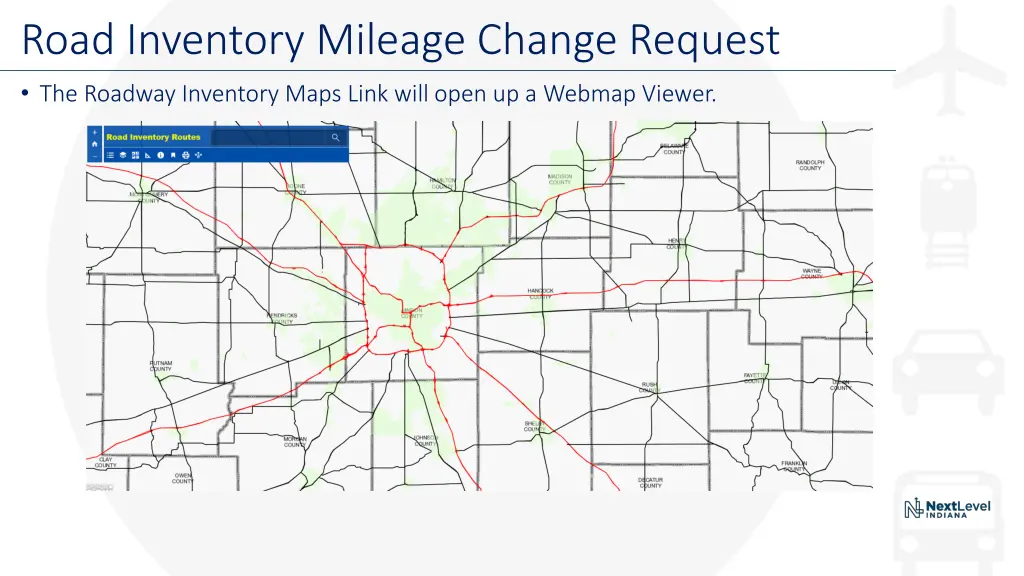 road inventory mileage change request the roadway