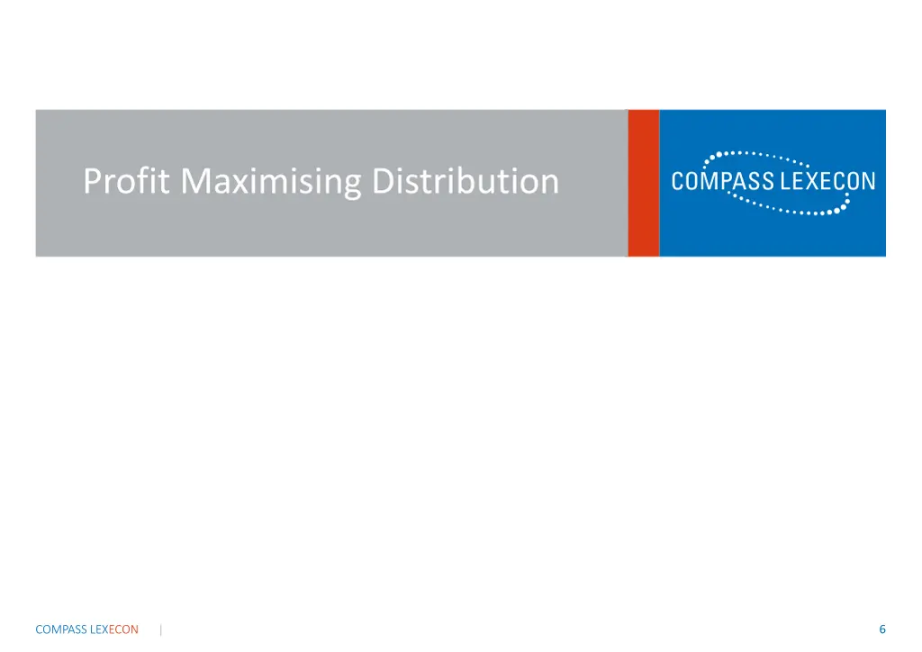 profit maximising distribution