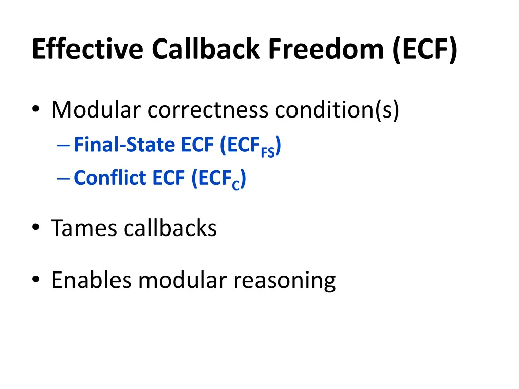 effective callback freedom ecf