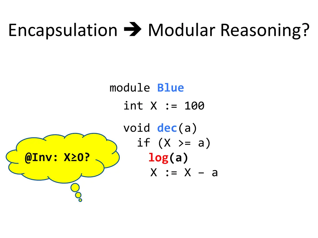 encapsulation modular reasoning