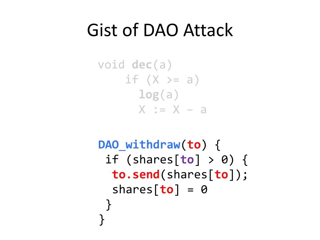 gist of dao attack