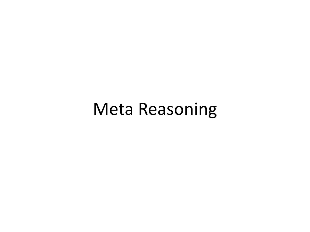 meta reasoning