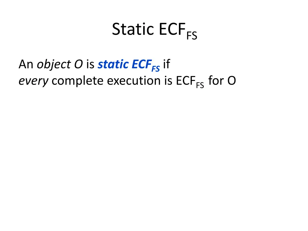 static ecf fs