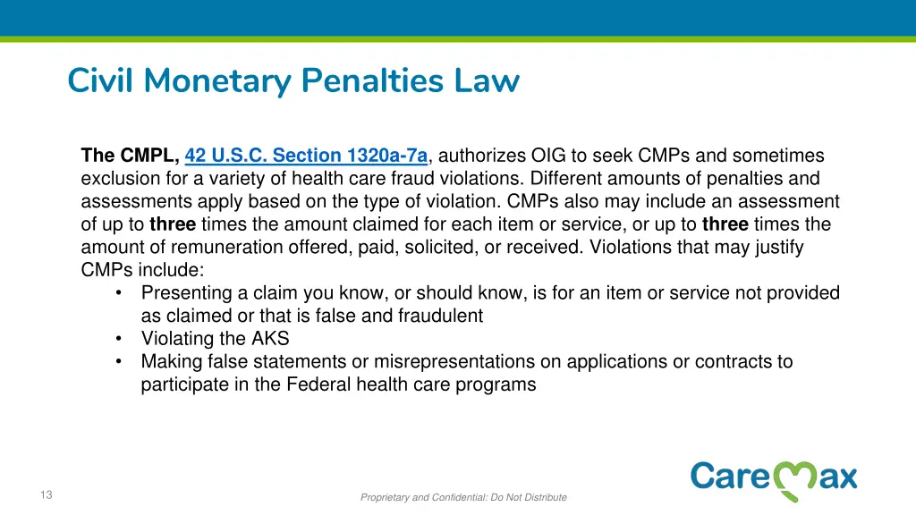 civil monetary penalties law