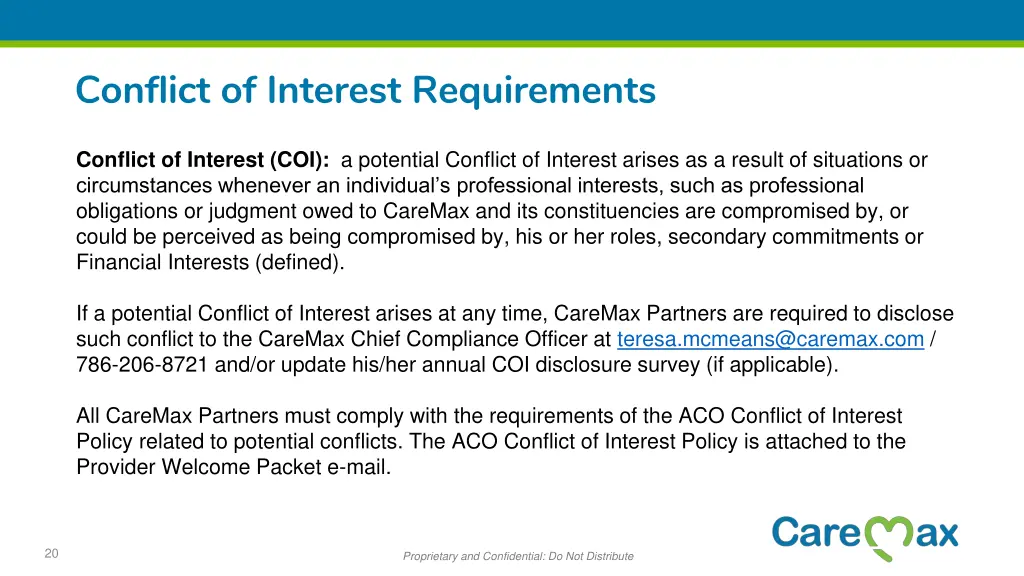 conflict of interest requirements